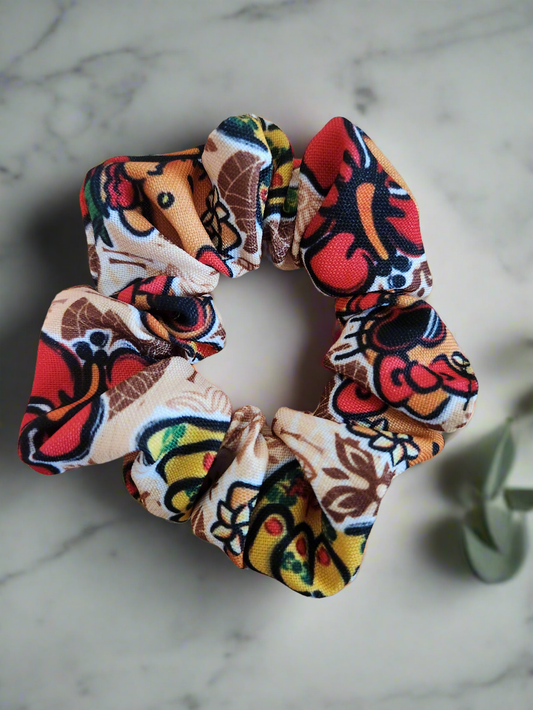 Aloha Kitty Beige Scrunchie