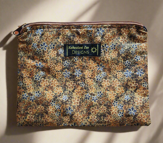 Gold Floral Pouch