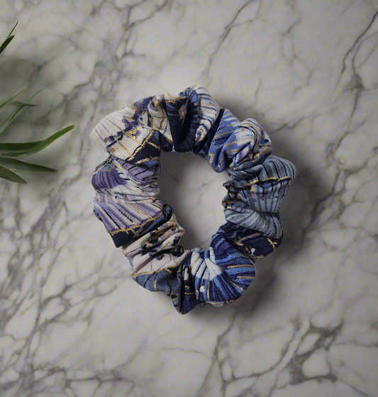 Blue Parasol Scrunchie