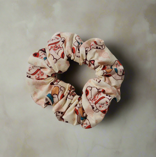 Lucky Cat Scrunchie