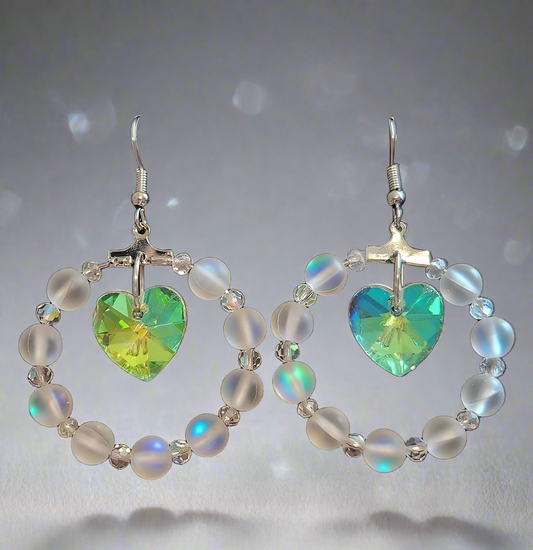 Holographic Heart Earrings