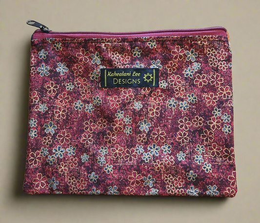 Red Floral Pouch