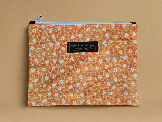 Orange Flower Pouch