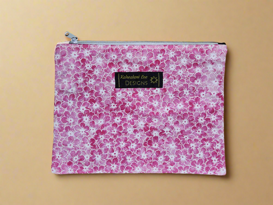 Pink Flower Pouch