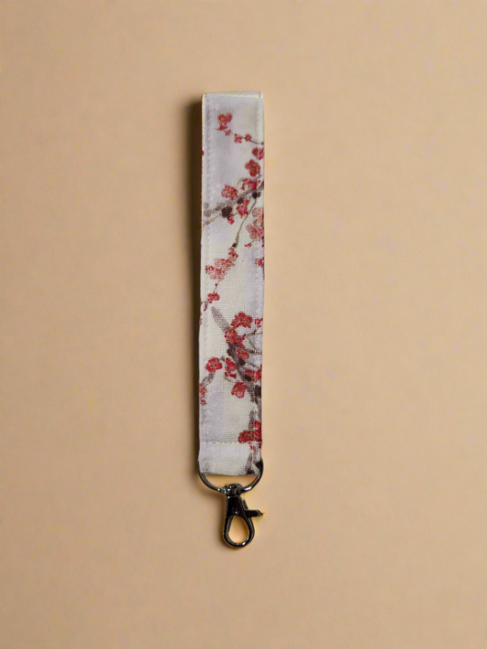 White Sakura Wristlet