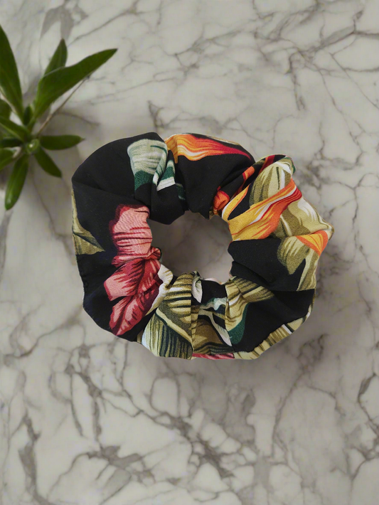 Tropical Leaves Scrunchie