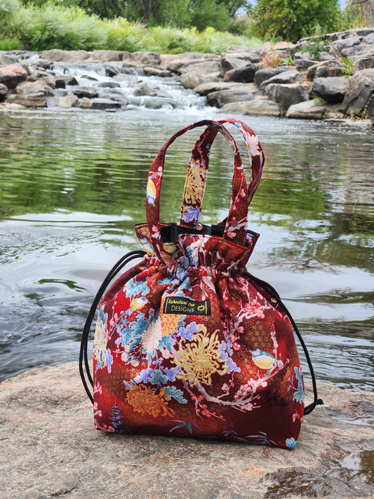 Red Floral Bao Bag
