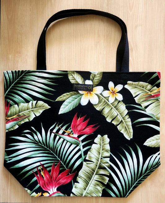 Black Tropical Tote